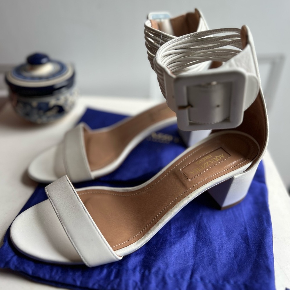 Aquazzura white heels